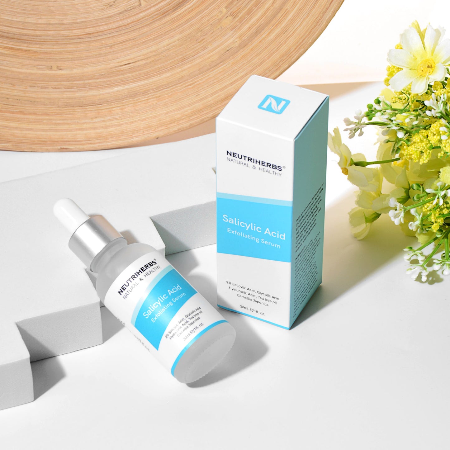 bha serum lifestyle flatlay