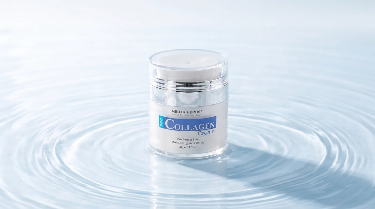 Neutriherbs Pro Collagen Ansiktskram, bla vattenbakgrund