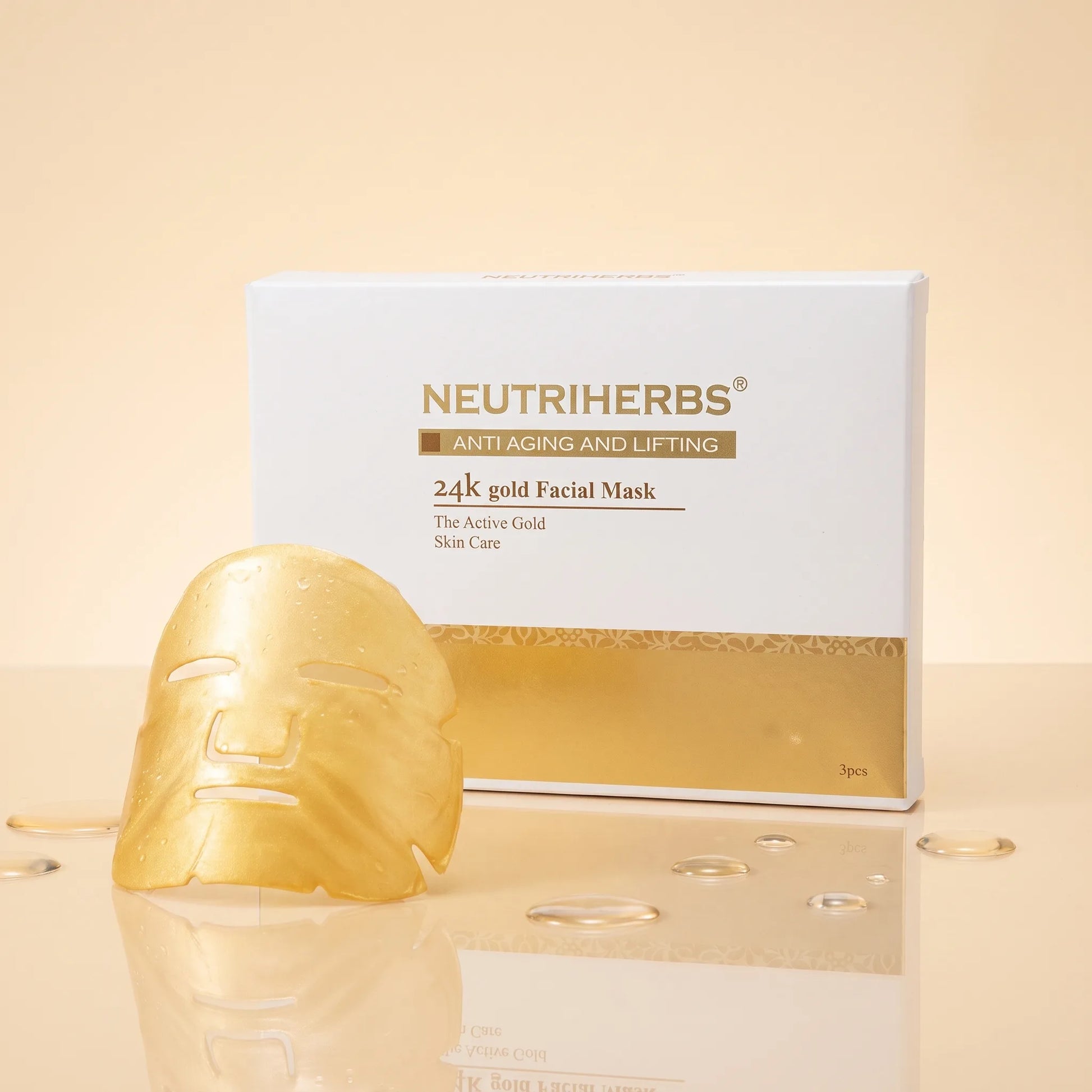 Neutriherbs gold face mask ansiktsmask for lyster