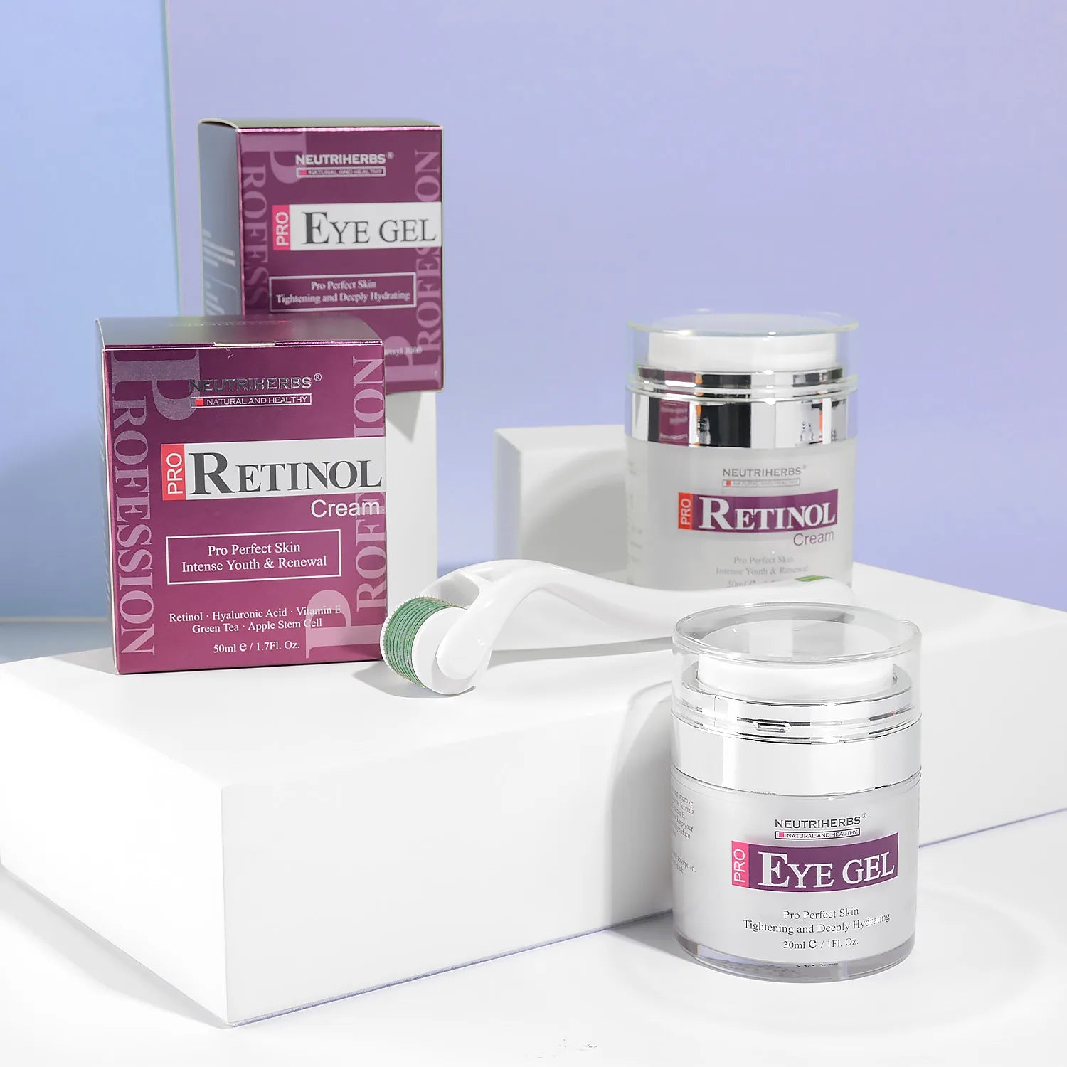 Neutriherbs skinroller retinol kit kit for hudfornyelse