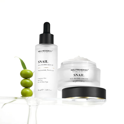 Neutriherbs snail mucin duo hudvard med snigelslem