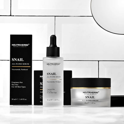 Neutriherbs snail mucin duo hudvard med snigelslem