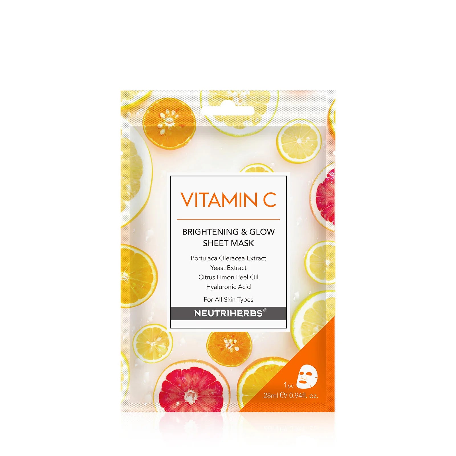 Neutriherbs vitamin c sheet mask lystergivande ansiktsmask